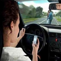 Stop Telefongebrauch während der Fahrt